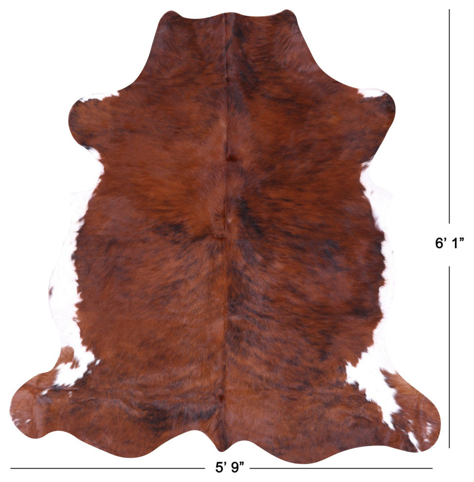 Natural Cowhide Rug 6' 1" X 5' 9" C2320
