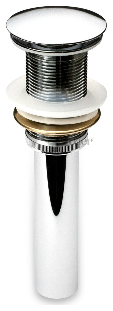 1-5/8" Push Pop-Up Drain Stopper No Overflow for Sink, Chrome