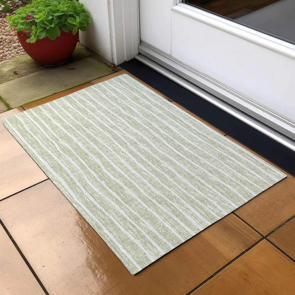 Indoor/Outdoor Laidley LA1 Mist Machine Washable 1'8" x 2'6" Rug