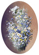 Tile Mural Still Wildflowers By Raoul Maucherat De Longpre, 6"x8", Matte
