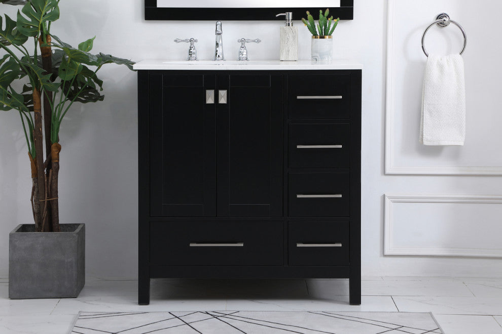 Isabel Black 32" Single Sink Bathroom Vanity