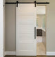 Shaker Sliding Wood Barn Door with 10 different panel designs +  Hardware, Finished (Painted), 32"x84" Inches
