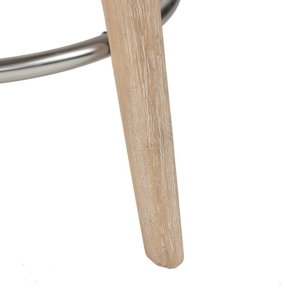 Madison Park Modern Swivel Chair Counter Height Bar Stools, Cream