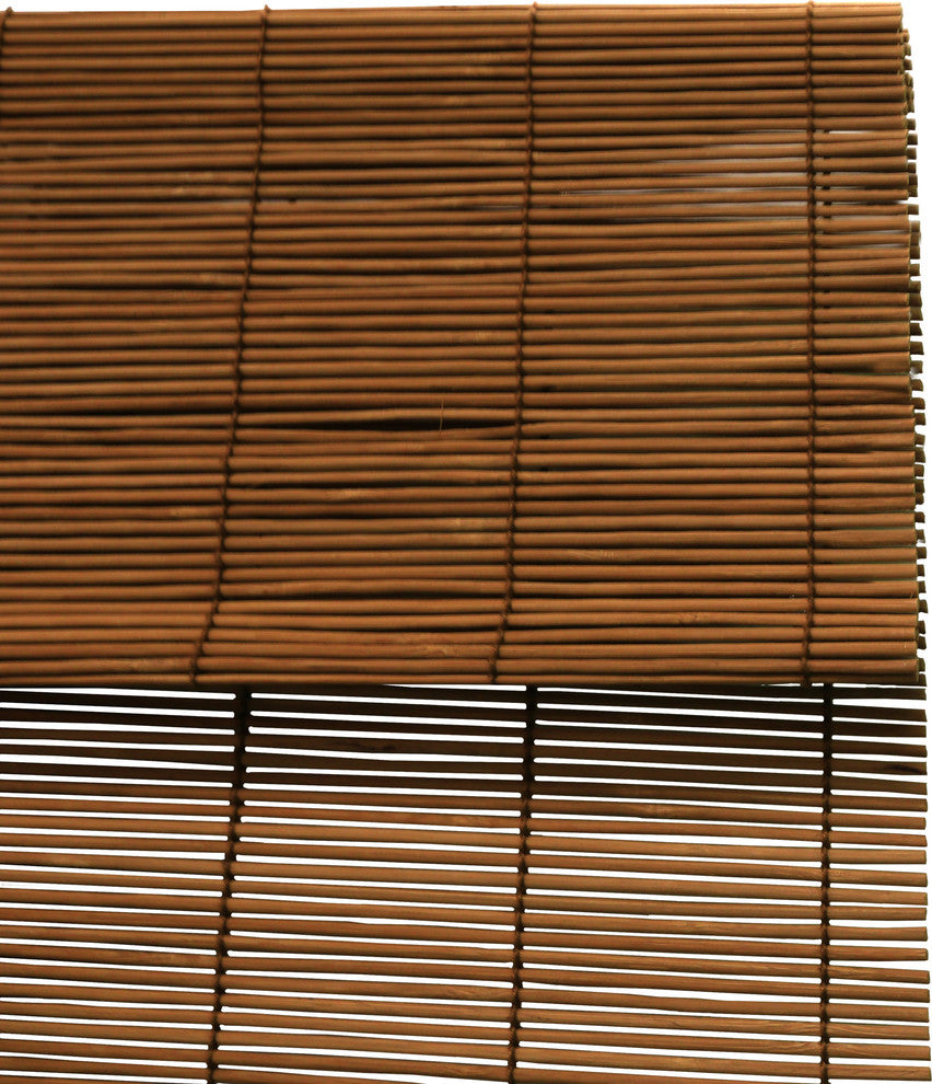 Imperial Matchstick Cord-Free Roll Up Shade, Fruitwood, 48"x72"
