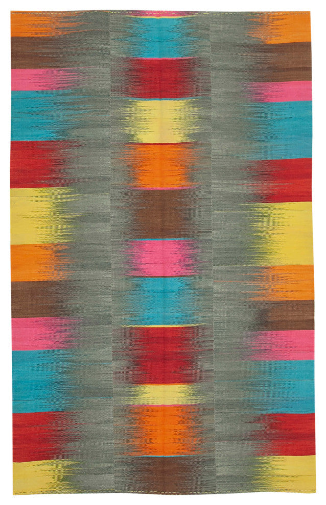 Rug N Carpet - Hand-knotted Oriental 6' 11'' x 11' 1'' Unique Wool Kilim Rug