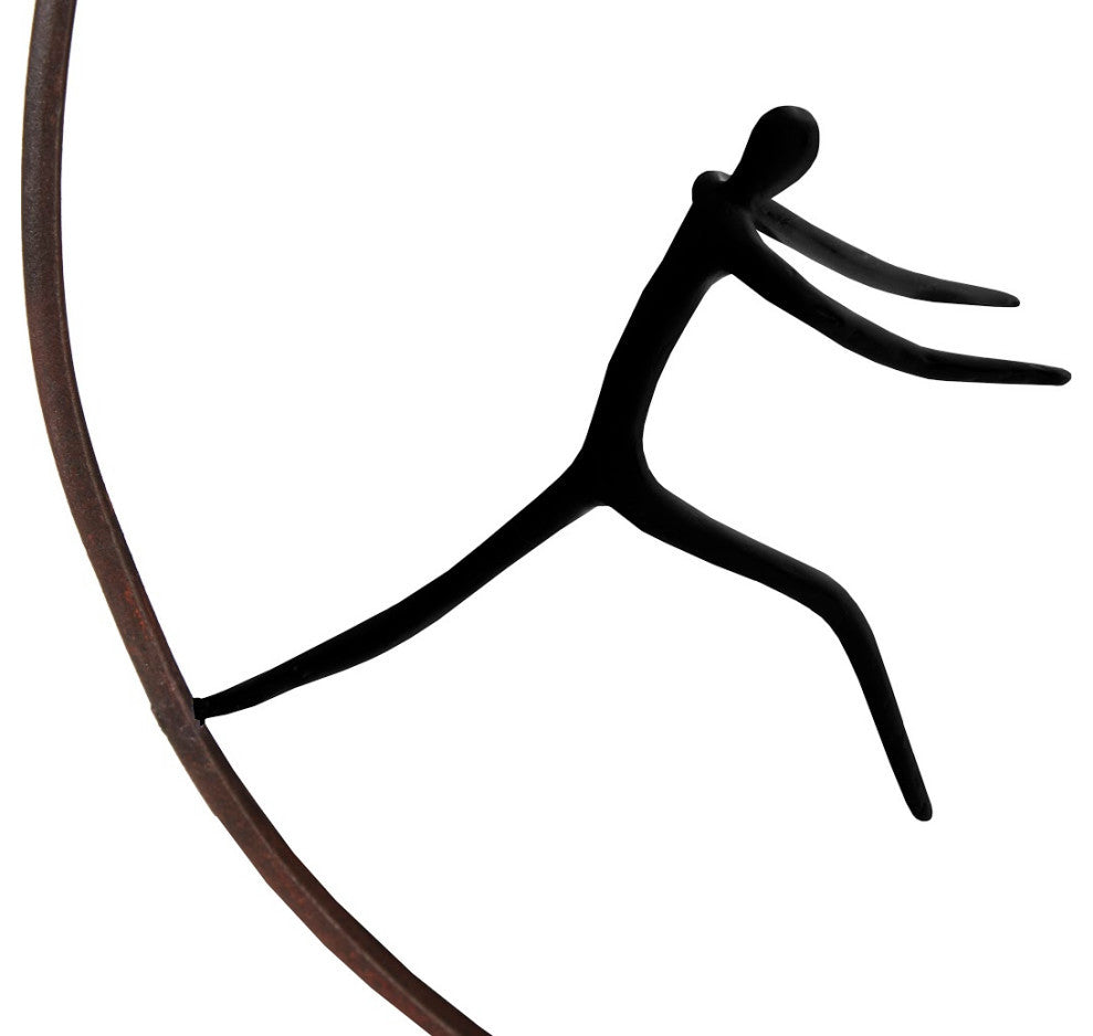 Olympic Figure, Iron Ring, Black, Style D