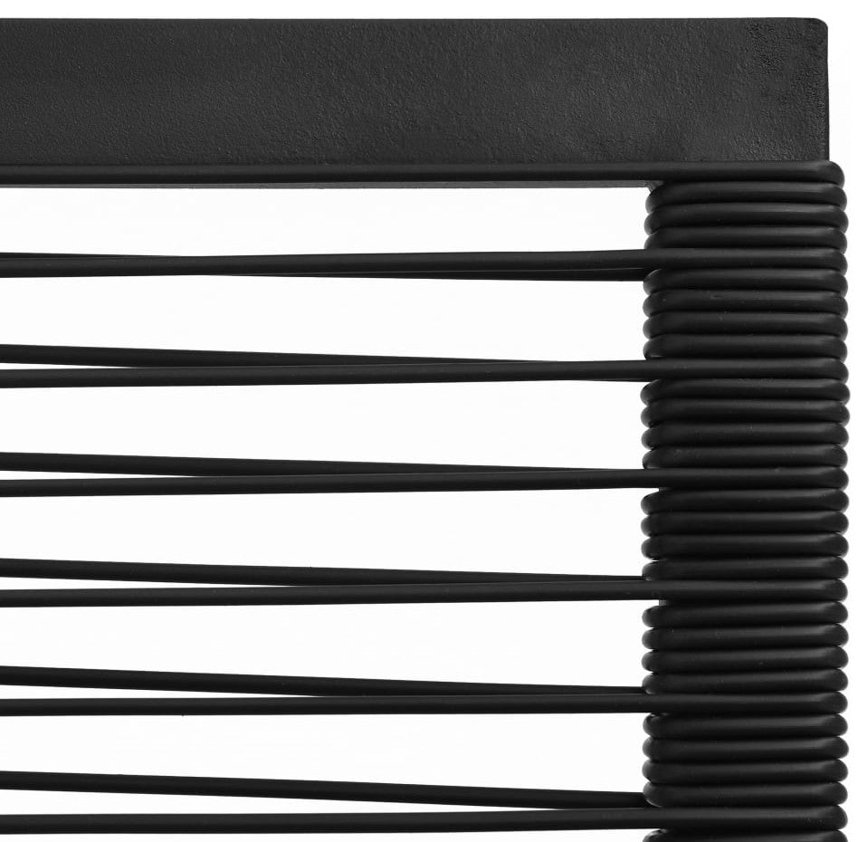 vidaXL 2x Patio Chair Black PVC Rattan Outdoor Garden Seating Lounge Chairs