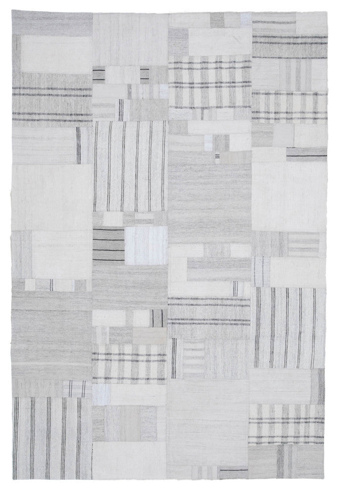 Rug N Carpet - Handmade Oriental 6' 9'' x 10' 0'' Rustic Patchwork Kilim Rug