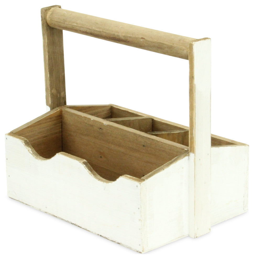 Wooden Garden Caddy, White