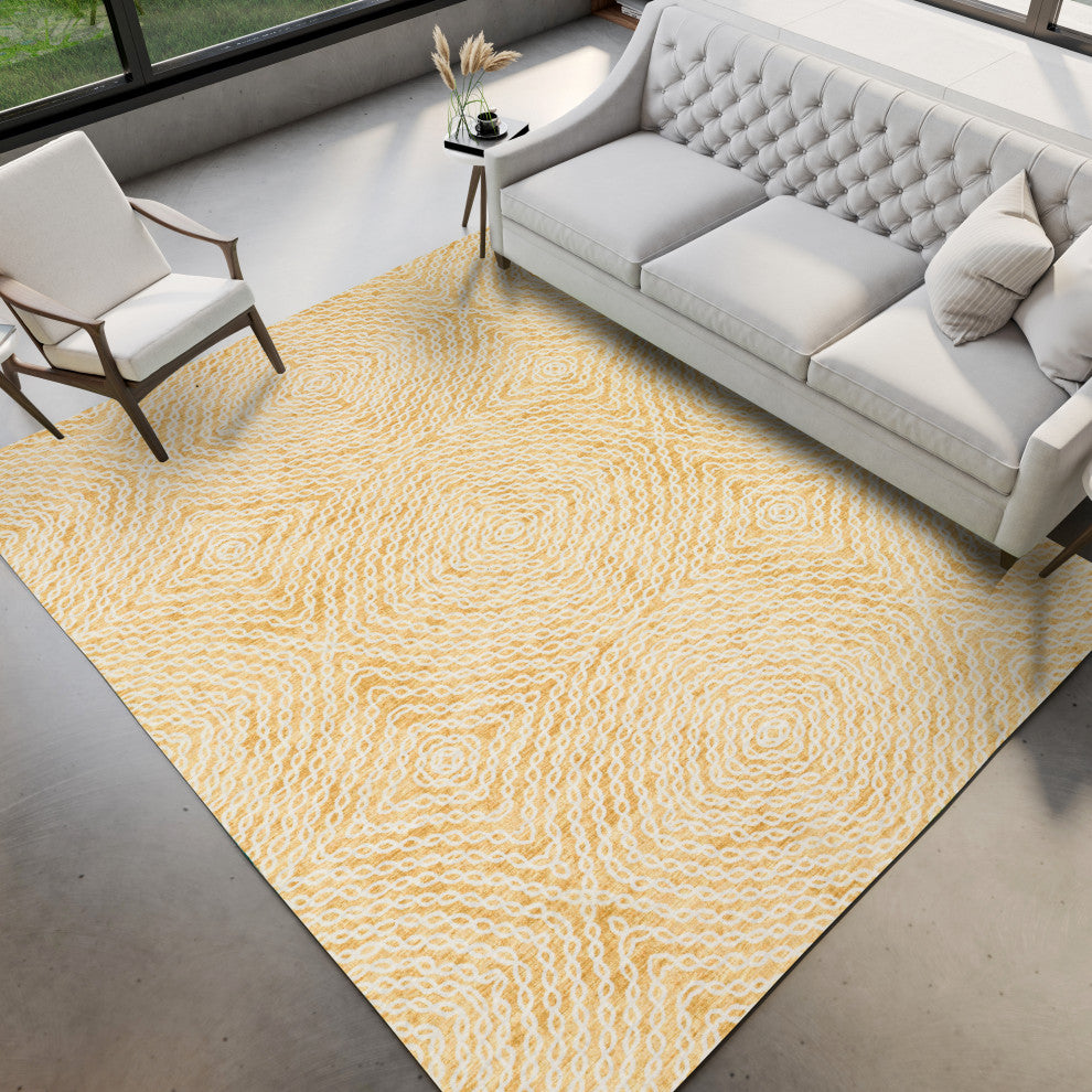 Dalyn Brisbane BR3 Gold 2'3"x7'6" Runner Rug