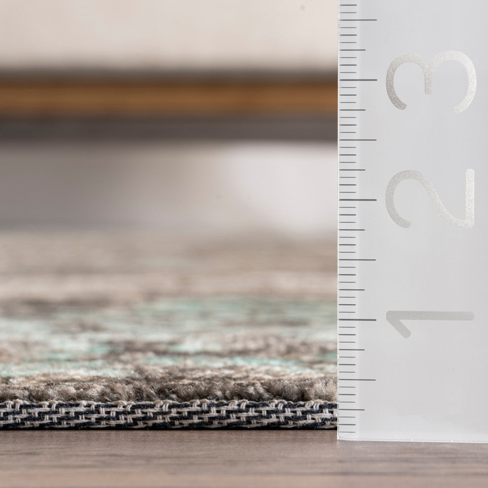 Nuloom Vintage Corene Traditional Area Rug, Teal 4'