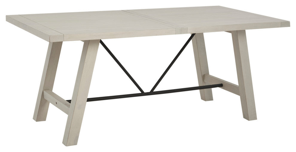 INK+IVY Sonoma Dining Bench, Natural, Reclaimed White, 4-Piece Dining Set