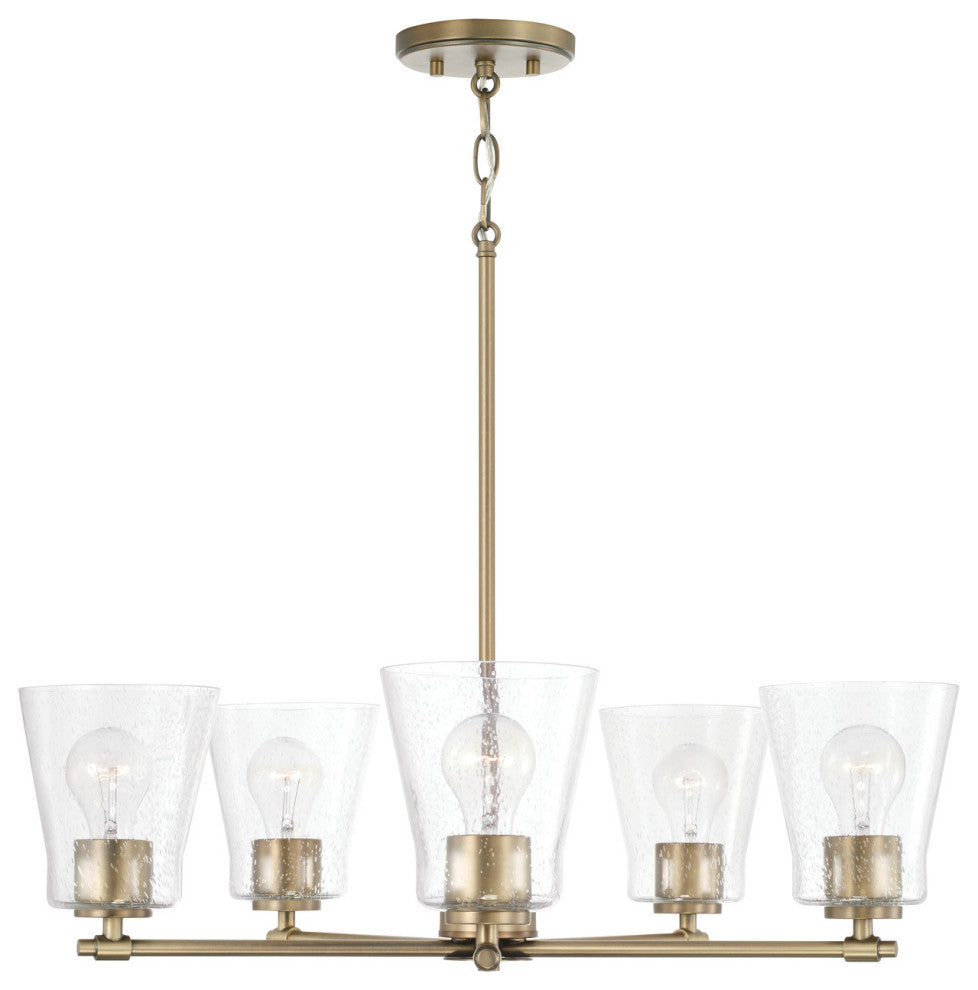 Capital Lighting, 446951AD-533, 27"Wx8"H 5-Light Chandelier