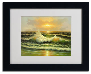 'Sunset' Matted Framed Canvas Art by Rio