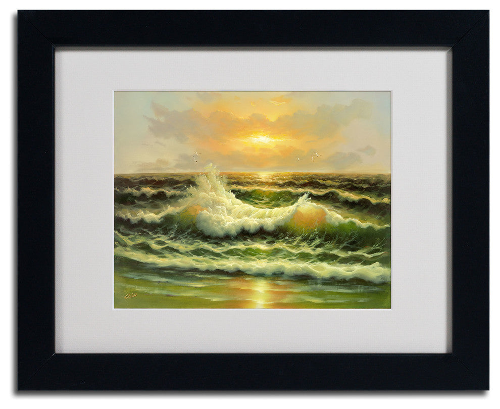'Sunset' Matted Framed Canvas Art by Rio