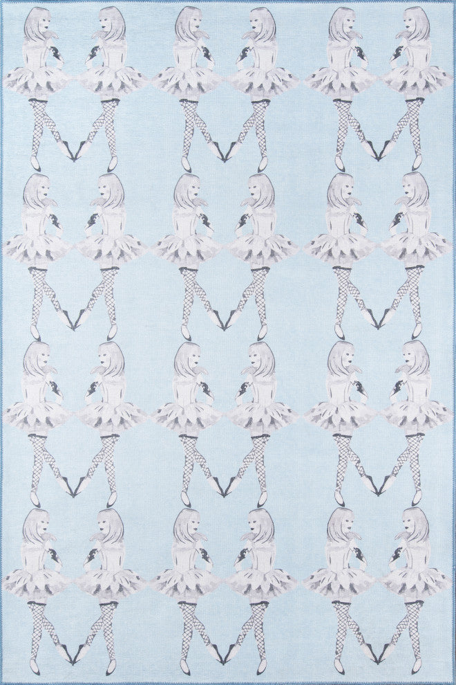 Novogratz District DISTRDIS-5BLU Rug, 7'6"x9'6"