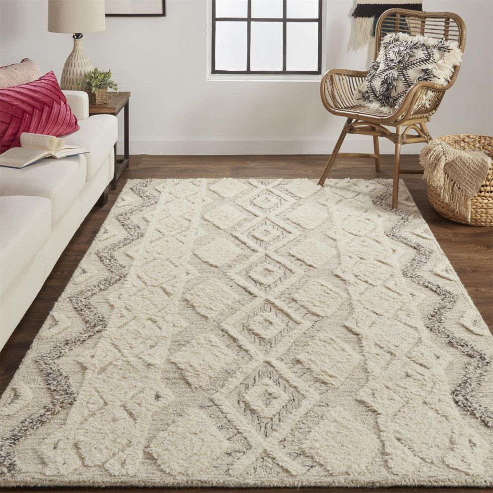 Weave & Wander Elika Gray 10'x14' Hand Tufted Area Rug