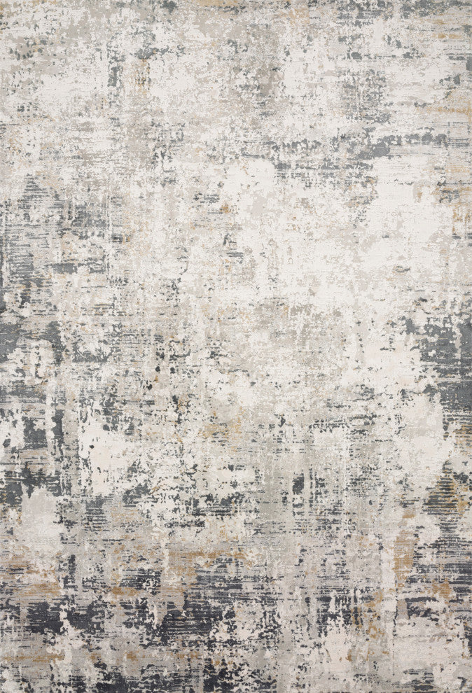 Sienne Rug, Ivory and Granite, 2'7"x8'