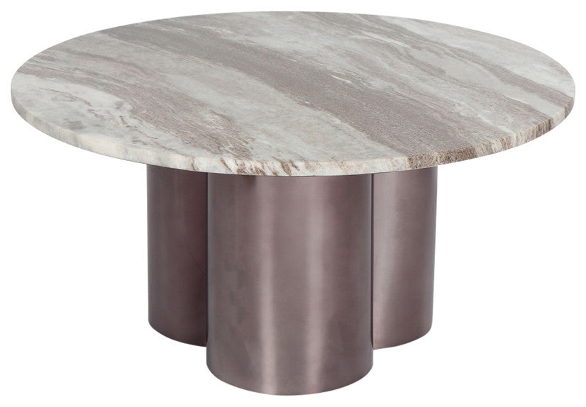 Marbelle Martie Coffee Table, Toronto Sand Marble Finish