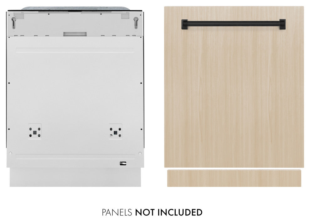 ZLINE Monument 24" Panel Ready Dishwasher With a Matte Black Handle DWMTZ-24-MB