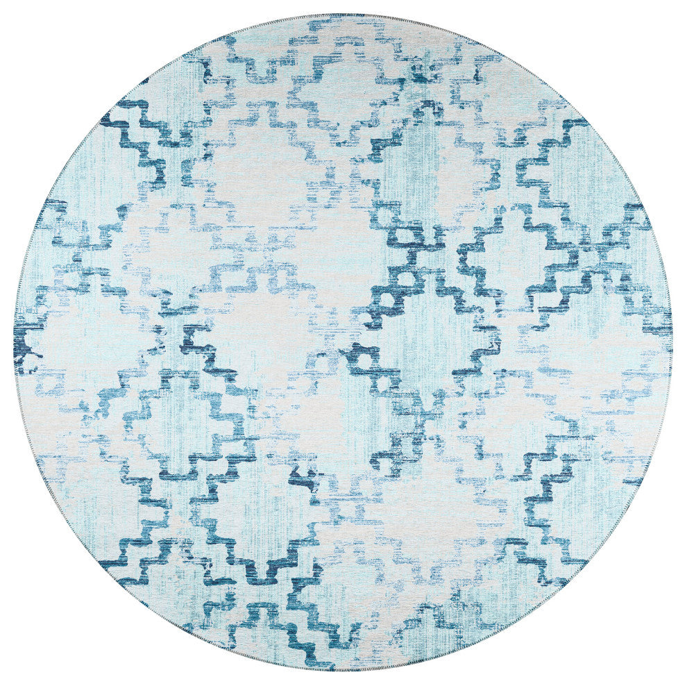 Indoor/Outdoor Sedona SN15 Skydust Machine Washable 8' x 8' Round Rug