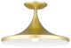 Livex Lighting Waldorf 1-Light Soft Gold Semi-Flush With Polished Brass Accents