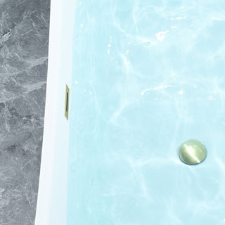 Vansza 67"x32" Flatbottom Freestanding Acrylic Soaking Bathtub