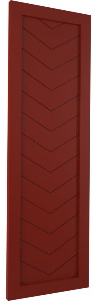 12"W True Fit PVC Single Panel Chevron Modern Style, Pepper Red, 59"H