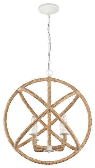 Golden Lighting 0868-4 Marina 4 Light 23"W Taper Candle Style - Natural Black