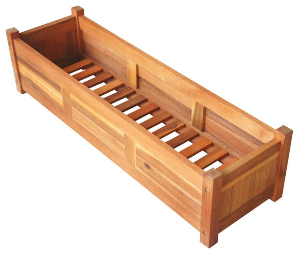 Vidaxl Garden Raised Beds 2-Piece Acacia Wood 39.4"x11.8"x9.8"