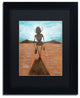 ''A Long Walk'' Matted Framed Art, Black Frame, Black Matte, 14x11
