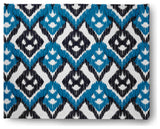 Hipster Soft Chenille Area Rug, Teal-Navy, 8'x10'