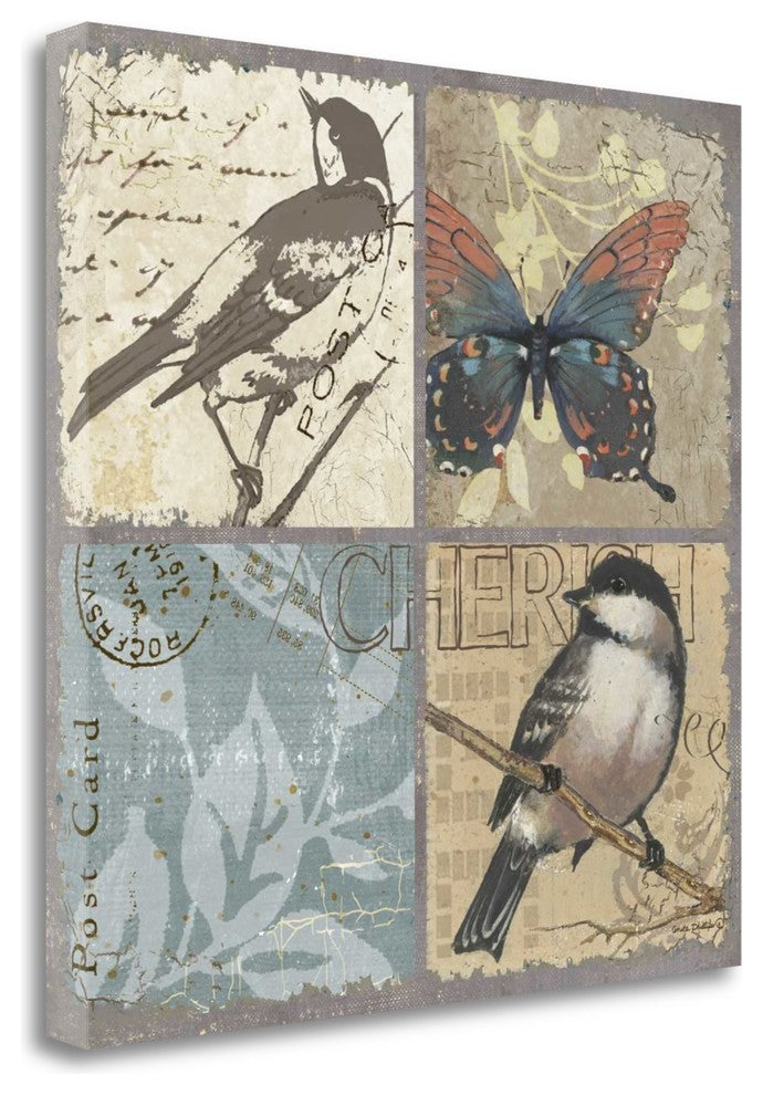 "Bird 4 Patch II" By Anita Phillips, Giclee Print on Gallery Wrap Canvas