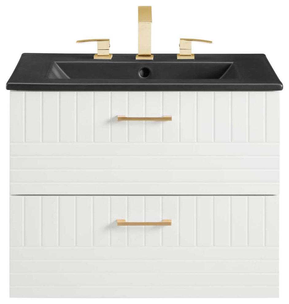 Daybreak 24" Bathroom Vanity, White Black