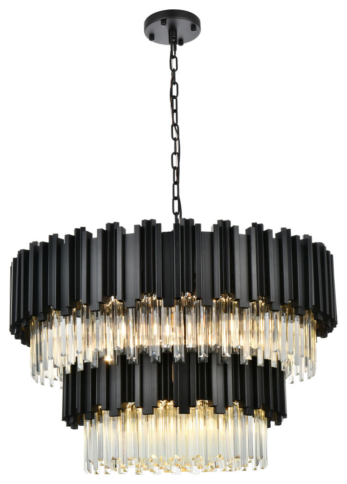Home Living 32" Chandelier, Black