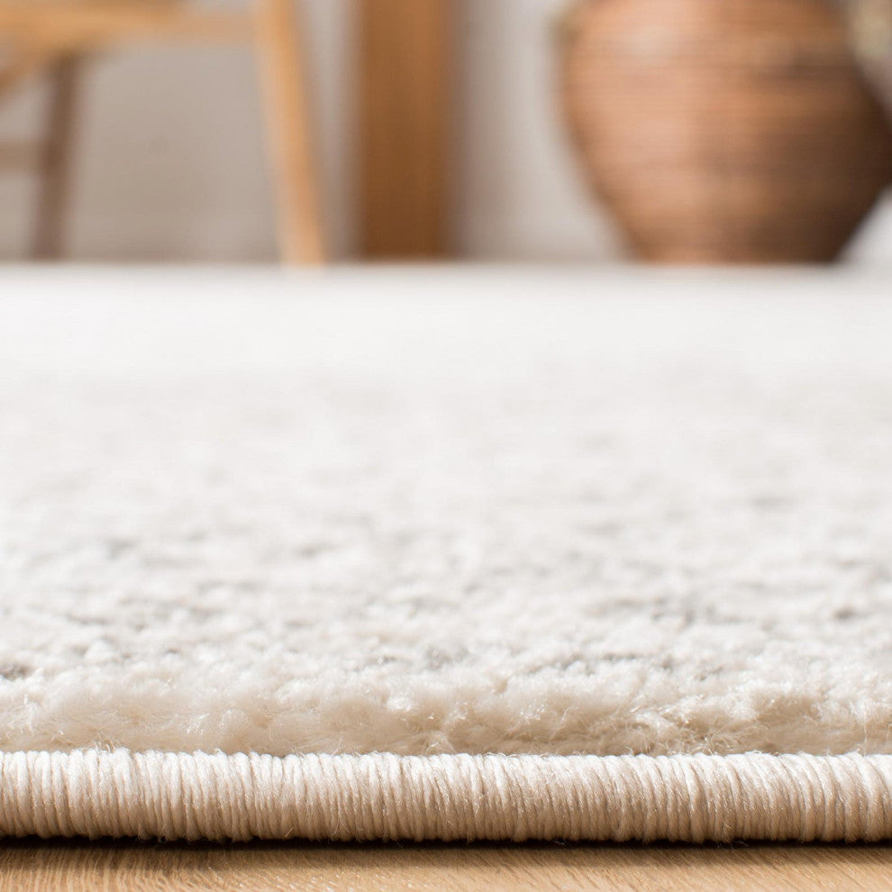Safavieh Tulum Tul264A Vintage and Distressed Rug, Ivory and Gray, 6'7"x6'7" Square