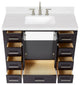 Ariel Cambridge 42" Single Rectangle Sink Vanity, Carrara Quartz