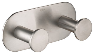 Elie Bathroom Robe and Towel Double Hook, Nickel