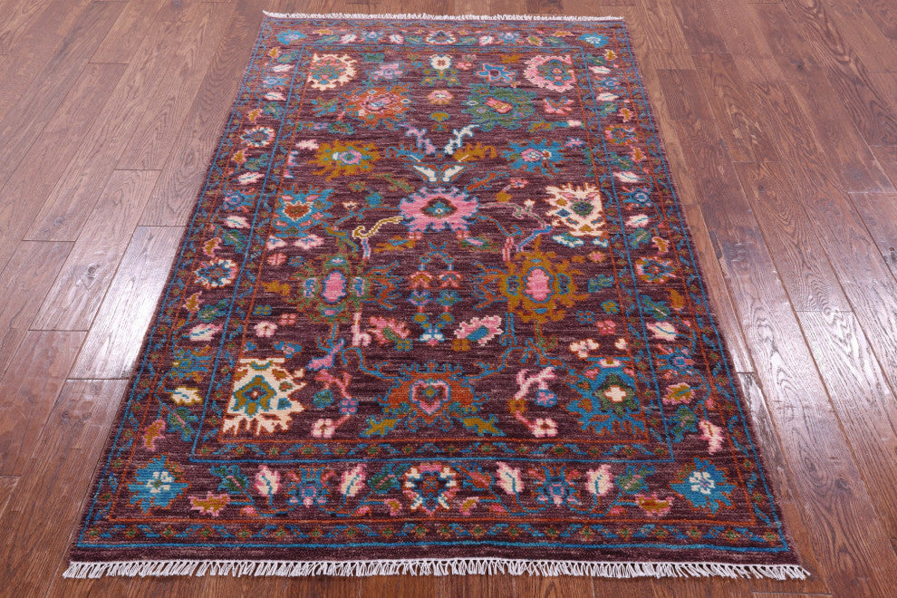 Turkish Oushak Handmade Wool Rug 4' 0" X 6' 4" - Q15884
