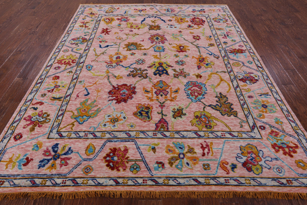 Turkish Oushak Hand Knotted Rug 8' 4" X 9' 10" - Q16057