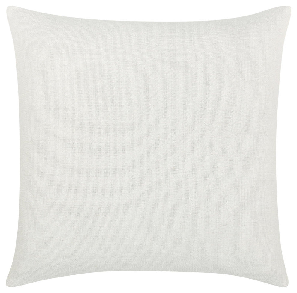 Marina 26" Cotton Linen Blend Throw Pillow, White