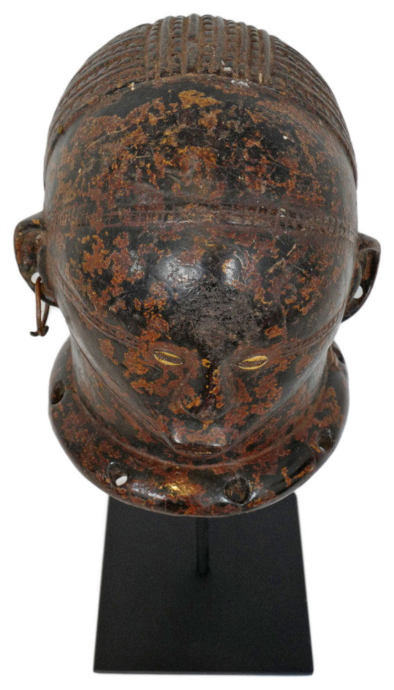 Consigned Tanzania Helmet Mask on Stand