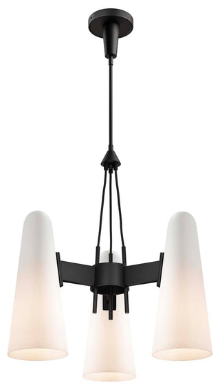 Beacon 3-Light Pendant Light, Opal Black