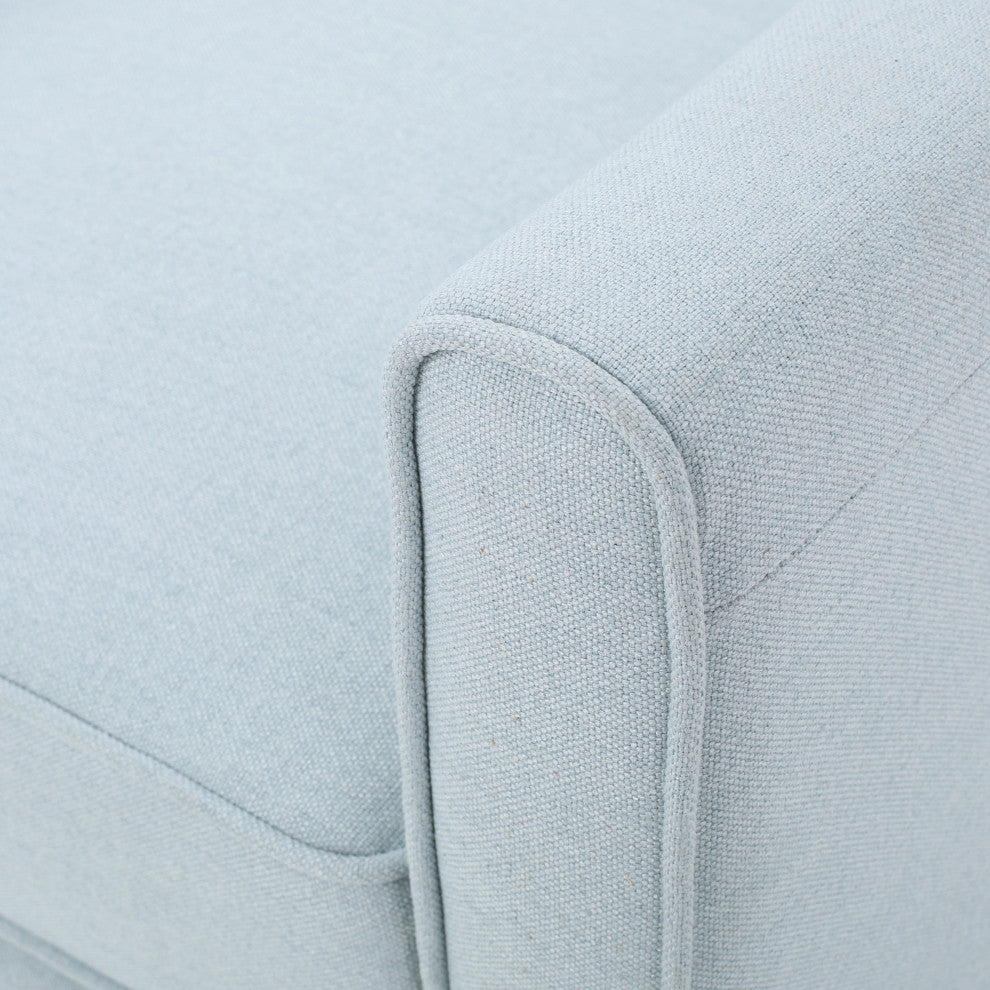 GDF Studio Hinus Indoor Upholstery Club Chair Recliner, Light Sky