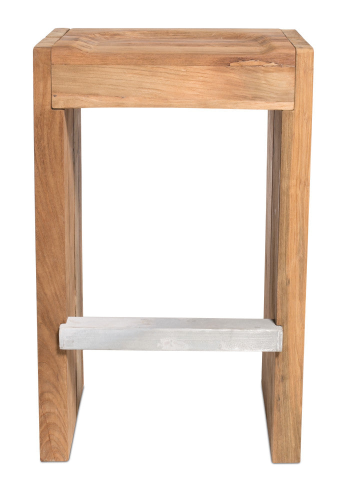 Solo Bar Stool In Reclaimed Teak