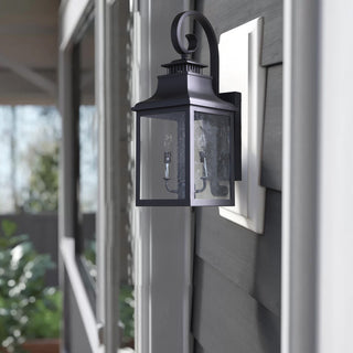 Morgan Outdoor Wall Mounted Lighting, Black, 2-Light
