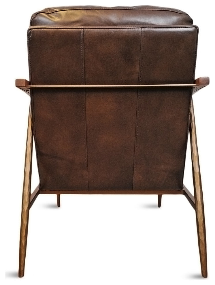 Chestnut Leather Accent Chair