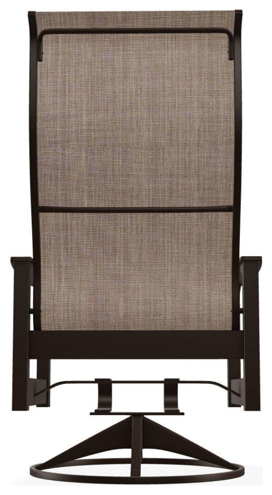Leeward Sling Outdoor Swivel Rocker, Augustine Fennel/Kona