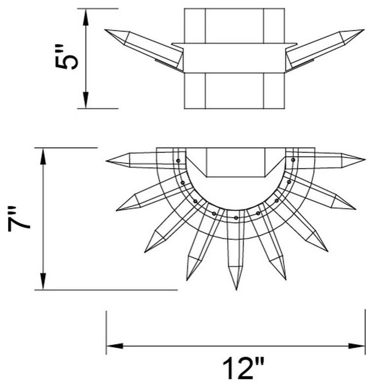 CWI Lighting 1108W12-613 Arctic Queen LED Wall Light With Polished Nickel Finish