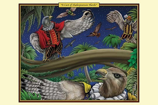 A Cast of Shakespearean Hawks- Gallery Wrapped Canvas Art 28" x 42"